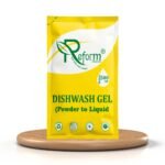 Reform Cleaners – Dishwash Gel Concentrate (Powder to Liquid) | Pack of 4 Refill Pouches | Space-Saving, Non-Toxic, Cost-Effective | Each Makes 500ml (Total 2 Liters) - Image 2