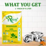 Reform Cleaners Dishwash Gel (Powder to Liquid) – Industrial 5L Refill Pouch for Hotels, Restaurants & Commercial Kitchens (Makes 5 Liters) - Image 4