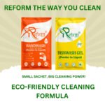 Dishwash Gel (500ml) + Handwash (500ml) | Powder-to-Liquid Concentrates | Eco-Friendly, Space-Saving Refill Solution | Gentle, Safe & Family Friendly Combo Pack - Image 9