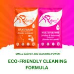 Multipurpose Cleaner (500ml) + Handwash (500ml) | Powder-to-Liquid Concentrates | Eco-Friendly, Space-Saving Refill Solution | Safe for Family & Daily Use Combo Pack - Image 11