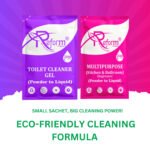 Toilet Cleaner Gel (500ml) + Multipurpose Kitchen & Bathroom Degreaser (500ml) | Powder-to-Liquid Concentrates | Eco-Friendly, Space-Saving Refill Solution | Safe for Family & Professional Use Combo Pack - Image 14