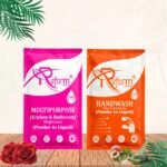 Multipurpose Cleaner (500ml) + Handwash (500ml) | Powder-to-Liquid Concentrates | Eco-Friendly, Space-Saving Refill Solution | Safe for Family & Daily Use Combo Pack