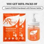Reform Cleaners Handwash (Powder to Liquid) Pack of 2  With Forever Bottle – Makes 1 Litre 500ml Each | Gentle, Non-Drying & Eco-Friendly Refill | Space-Saving, Cost-Effective Pouch - Image 2