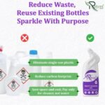 Toilet Cleaner Gel (Powder to Liquid) – Pack of 2 With Forever Bottle - Makes 1 Liter Each 500ml | Space-Saving, Cost-Effective, Easy-to-Carry Pouches | With Forever Reusable Bottle - Image 10