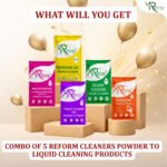 Reform Cleaners Trial Pack – 5-in-1 Powder to Liquid Cleaning Combo | Why Pay for Water? | Eco-Friendly, Non-Toxic Multi-Surface Cleaners | Worth ₹500 Only at ₹149 /- - Image 3